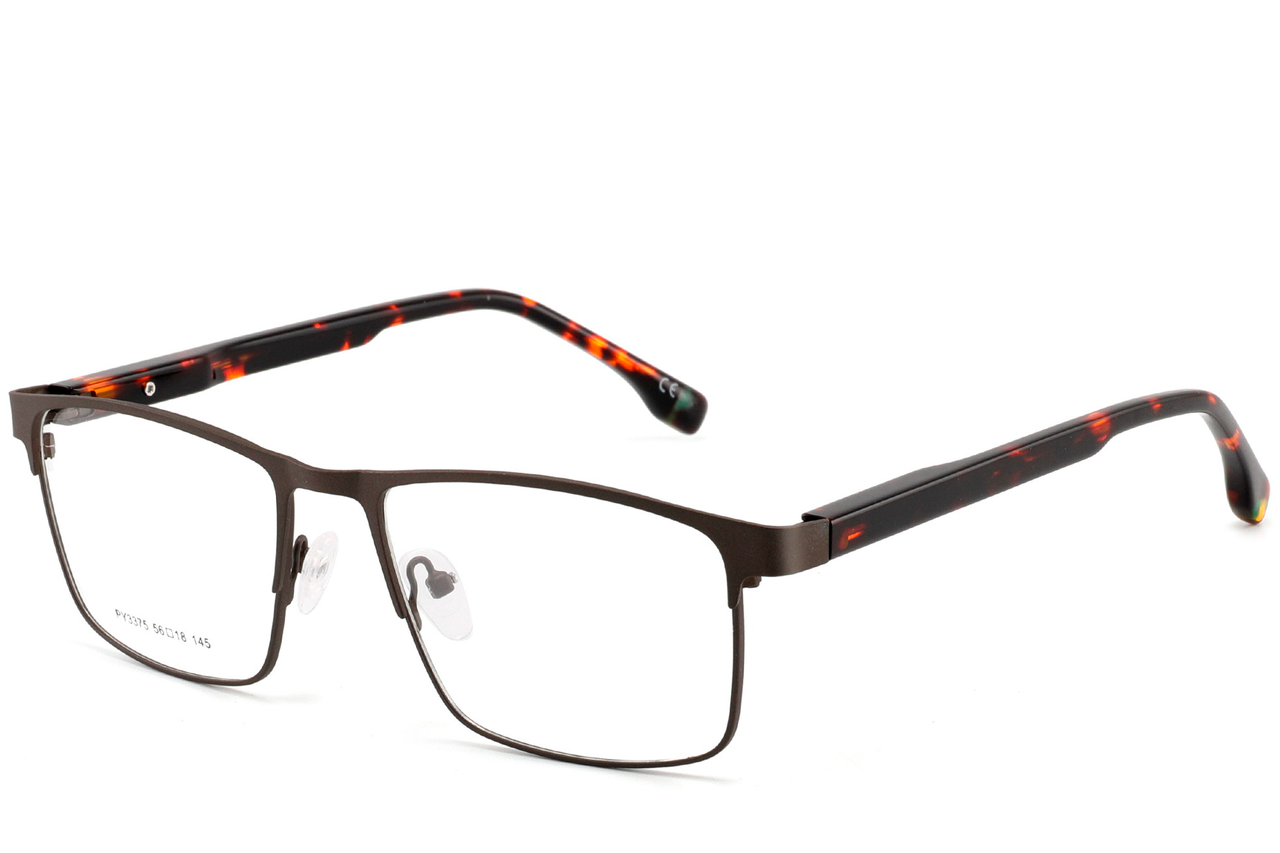 Rectangular Brown Metal Glasses #BS2425-0624