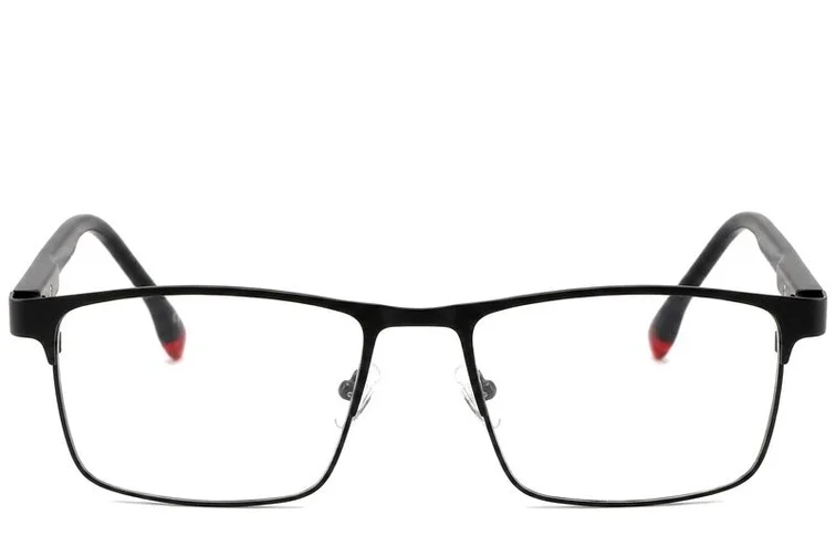 Gafas rectangulares de metal negro #BS2425-0626