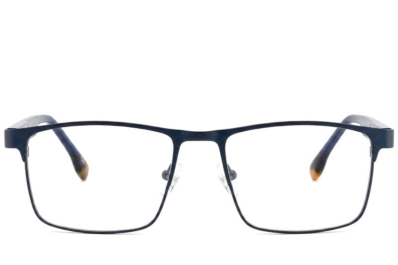 Rectangular Blue Metal Glasses #BS2425-0628