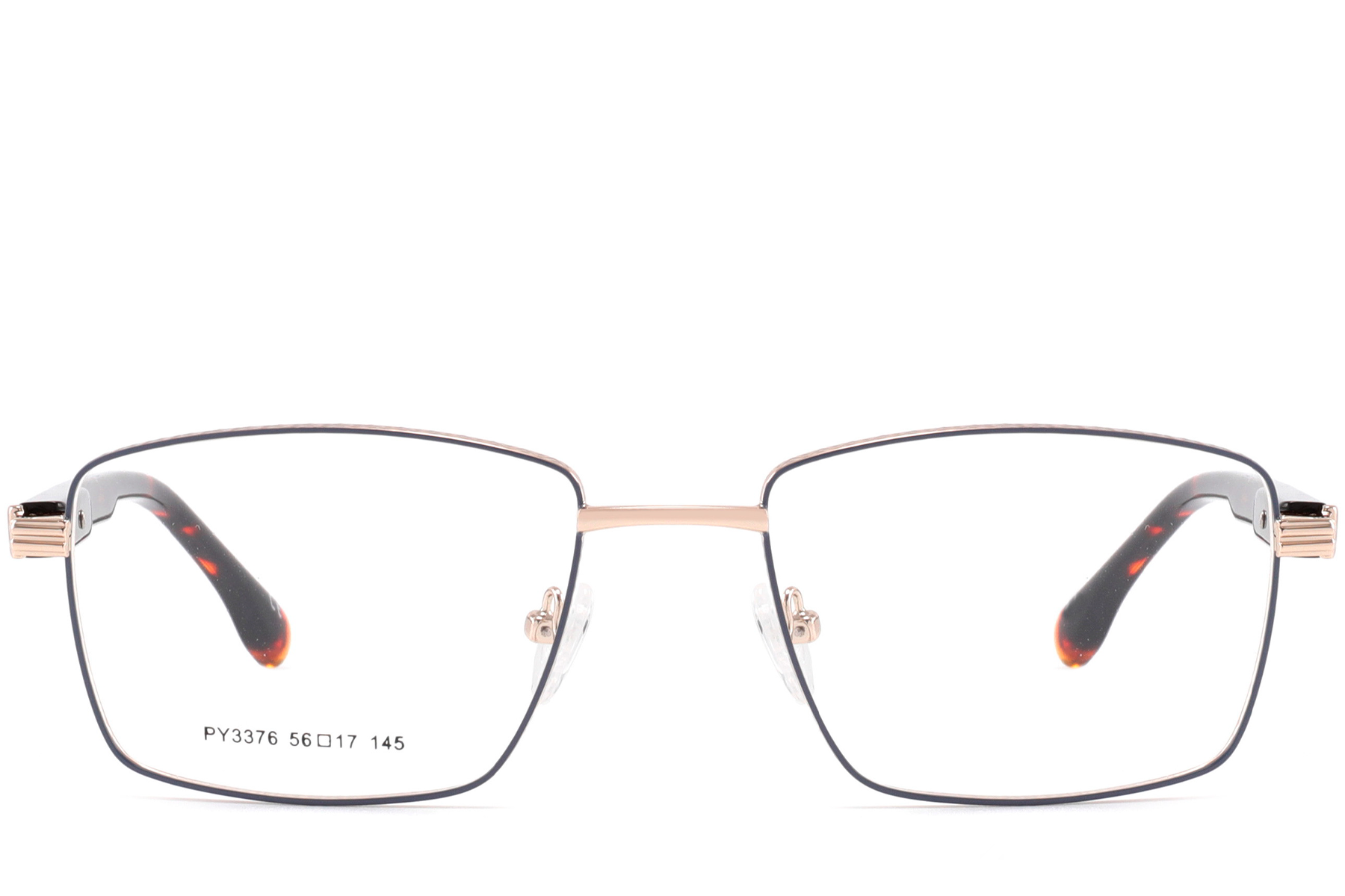 Rectangular Golden Metal Glasses #BS2425-0629