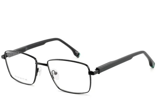 Lunettes rectangulaires en métal noir #BS2425-0630