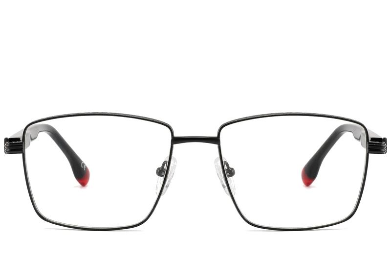 Gafas rectangulares de metal negro #BS2425-0632