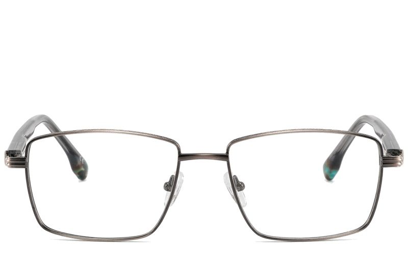 Rectangular Gray Metal Glasses #BS2425-0633