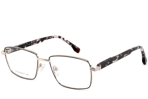 Lunettes rectangulaires en métal doré #BS2425-0634