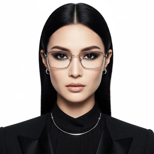 Lunettes rectangulaires en métal doré #BS2425-0634