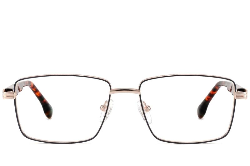 Rectangular Golden Metal Glasses #BS2425-0635