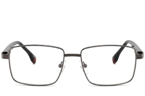 Lunettes rectangulaires en métal gris #BS2425-0637