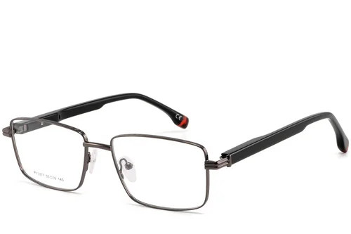 Lunettes rectangulaires en métal gris #BS2425-0637
