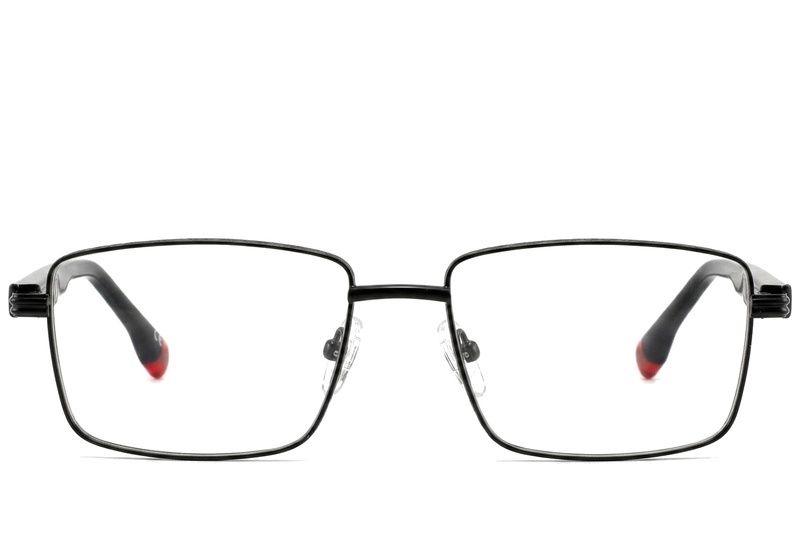 Rectangular Black Metal Glasses #BS2425-0638