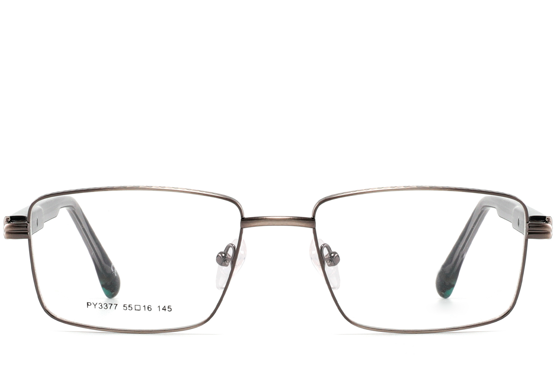 Rectangular Grey Metal Glasses #BS2425-0639
