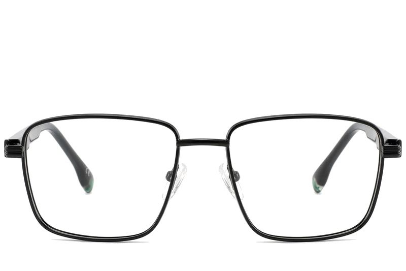 Rectangular Black Metal Glasses #BS2425-0642