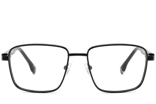 Lunettes rectangulaires en métal noir #BS2425-0642