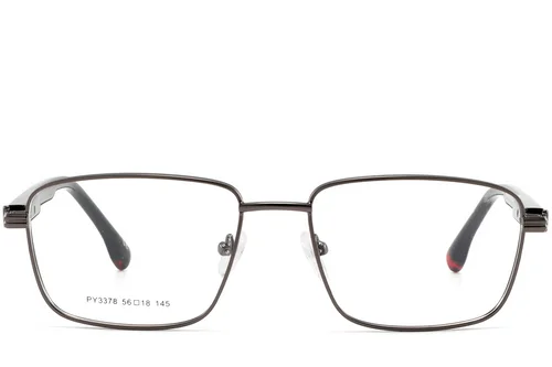 Lunettes rectangulaires en métal gris #BS2425-0643