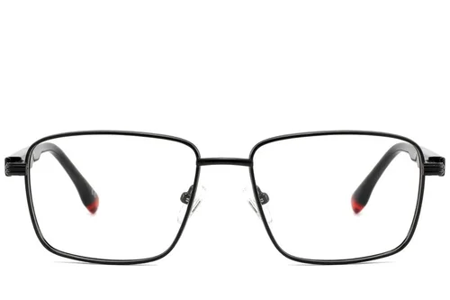 Lunettes rectangulaires en métal noir #BS2425-0644