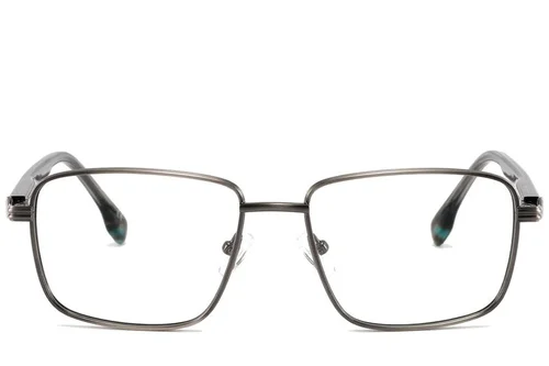 Lunettes rectangulaires en métal gris #BS2425-0645