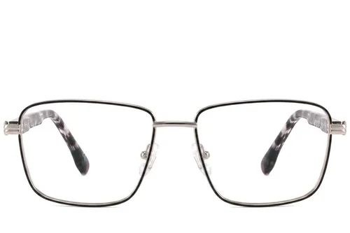Lunettes rectangulaires en métal doré #BS2425-0646