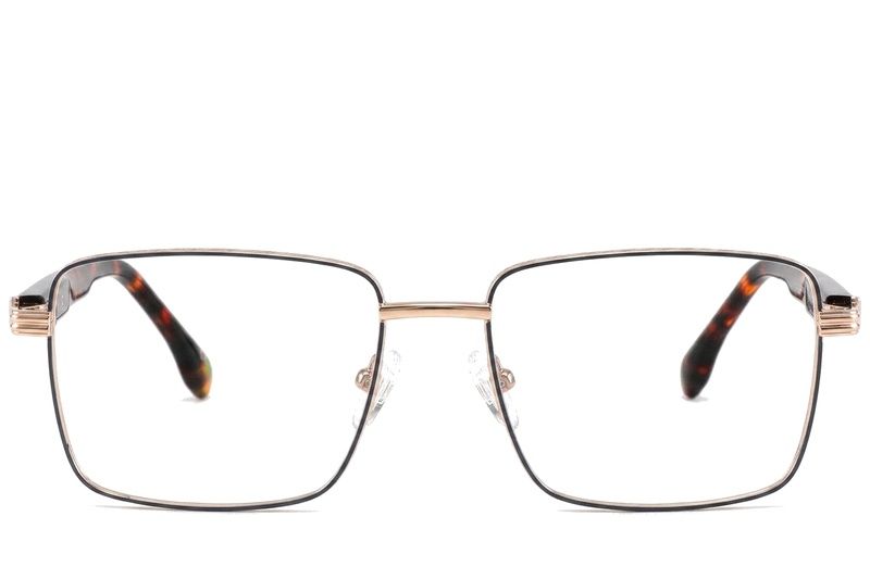 Rectangular Golden Metal Glasses #BS2425-0647