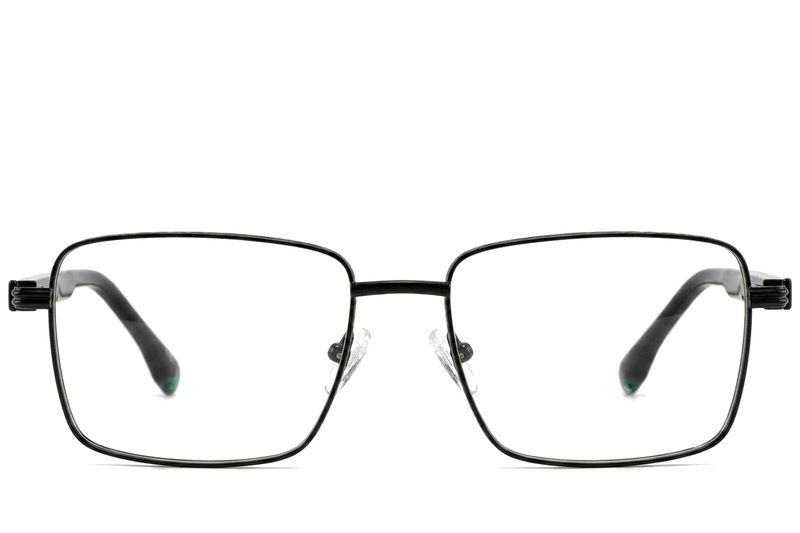 Rectangular Black Metal Glasses #BS2425-0648