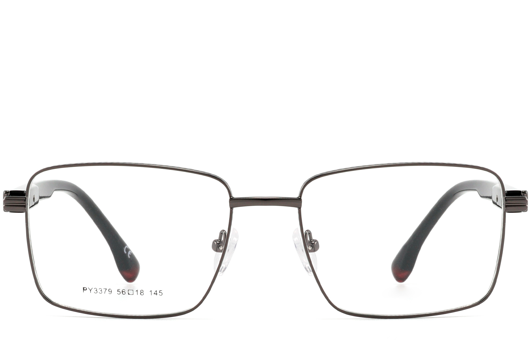 Rectangular Gray Metal Glasses #BS2425-0649