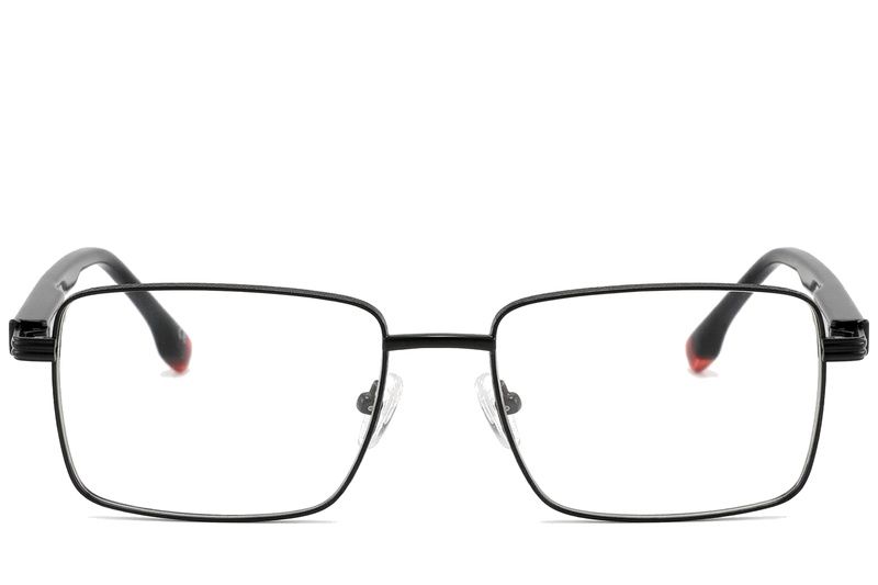 Lunettes rectangulaires en métal noir #BS2425-0650