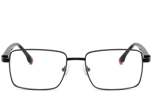 Lunettes rectangulaires en métal noir #BS2425-0650