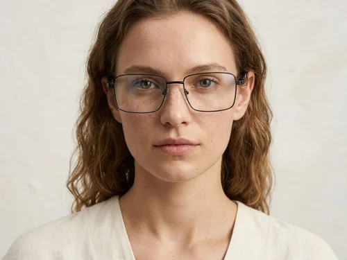 Lunettes rectangulaires en métal noir #BS2425-0650
