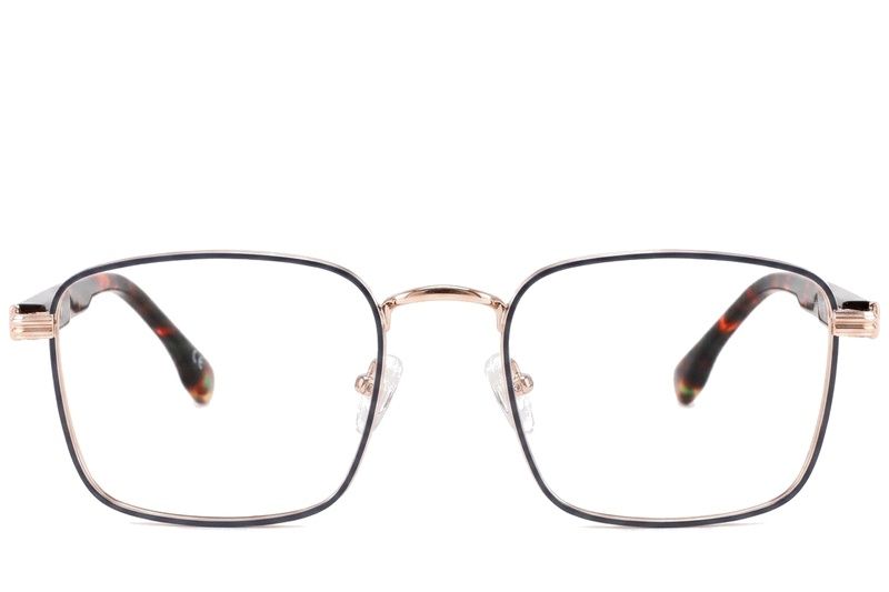 Rectangular Golden Metal Glasses #BS2425-0653