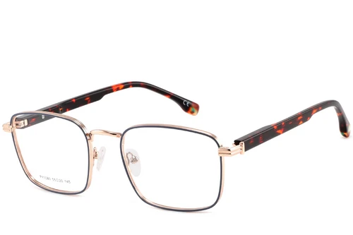 Rectangular Golden Metal Glasses #BS2425-0653