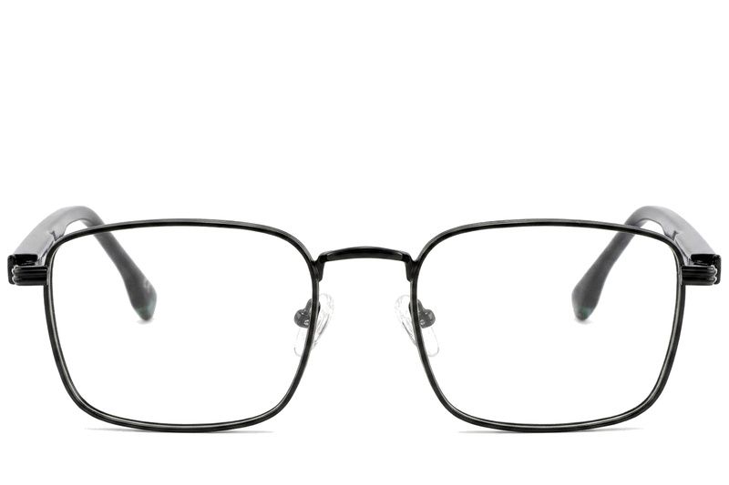 Rectangular Black Metal Glasses #BS2425-0654