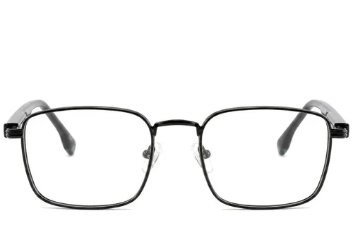 Lunettes rectangulaires en métal noir #BS2425-0654