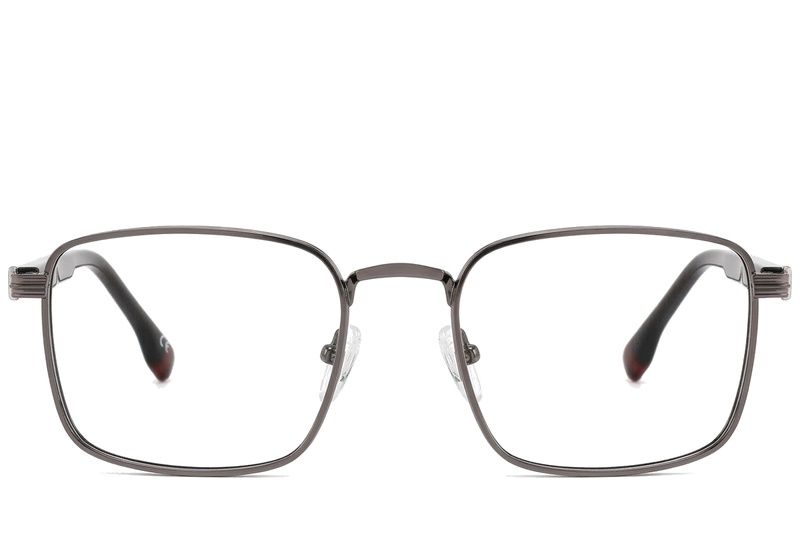 Lunettes rectangulaires en métal gris #BS2425-0655