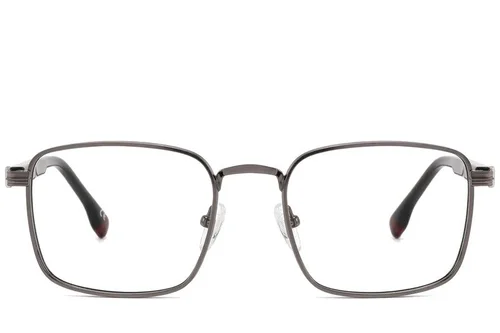 Lunettes rectangulaires en métal gris #BS2425-0655