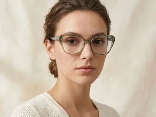 Lunettes en acétate vert papillon #BS2425-0660