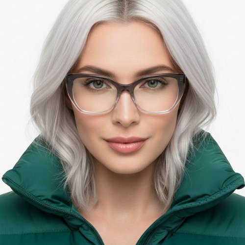 Lunettes papillon en acétate brun #BS2425-0670