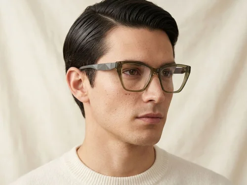Lunettes en acétate vert papillon #BS2425-0678