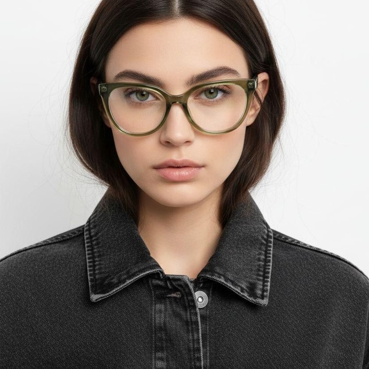 Gafas de acetato verde mariposa #BS2425-0684