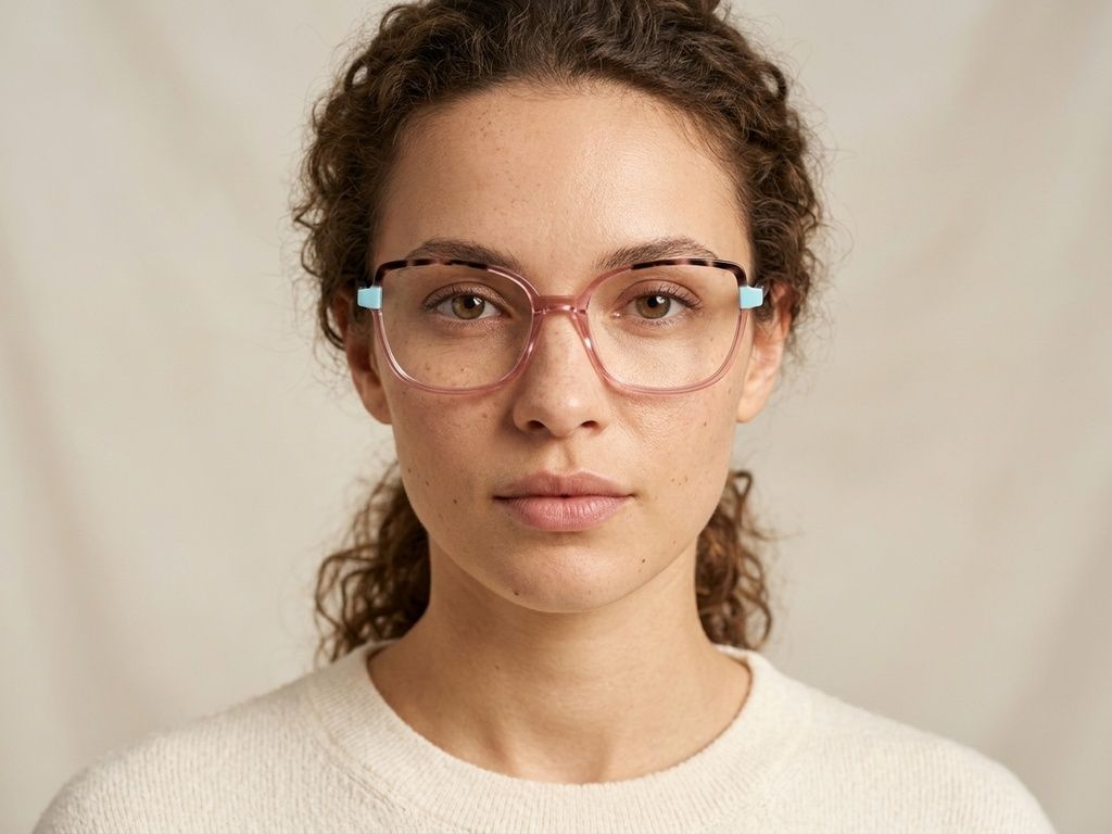 Schmetterlingsrosa Acetatbrille #BS2425-0720