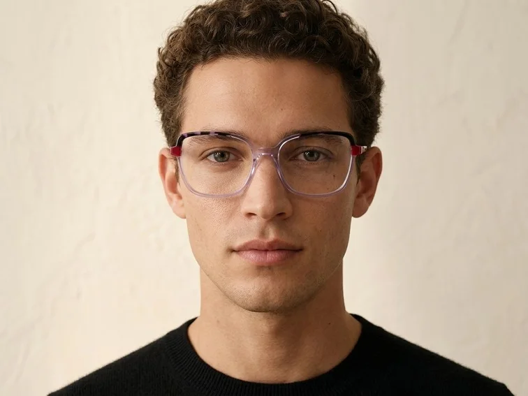 Gafas de acetato moradas con forma de mariposa n.° BS2425-0721