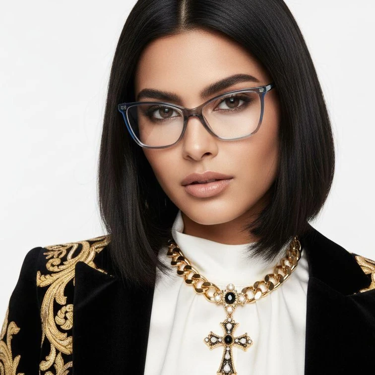 Gafas de acetato gris mariposa #BS2425-0725