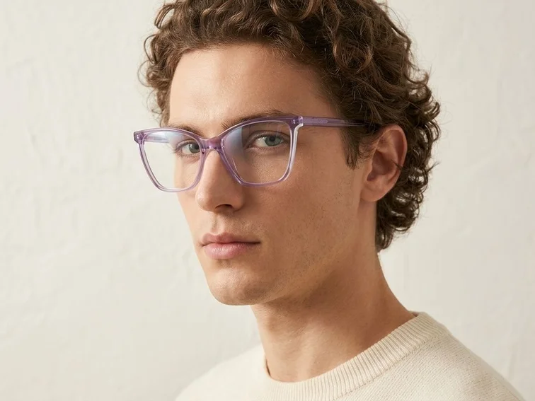 Gafas de acetato moradas con forma de mariposa n.° BS2425-0727