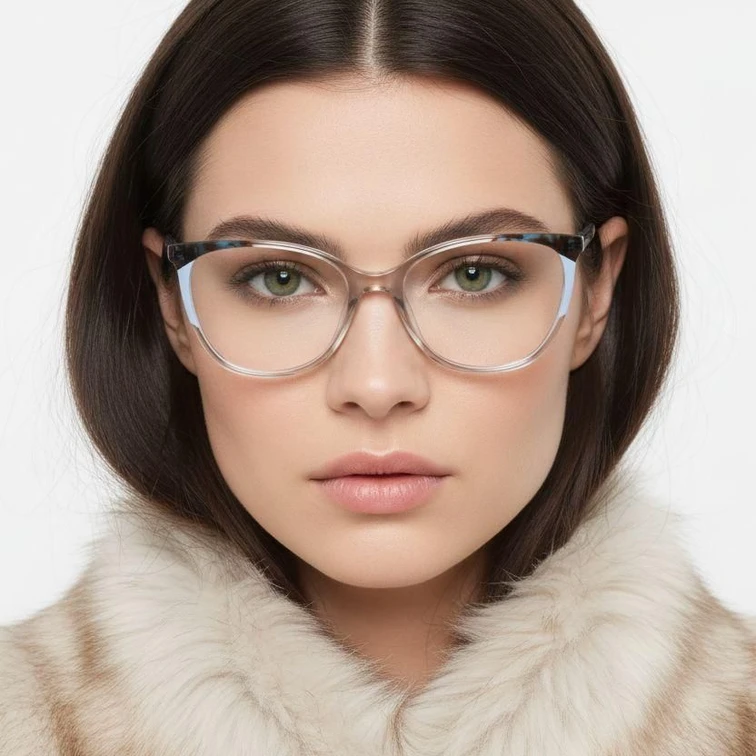 Gafas de acetato marrón mariposa #BS2425-0734