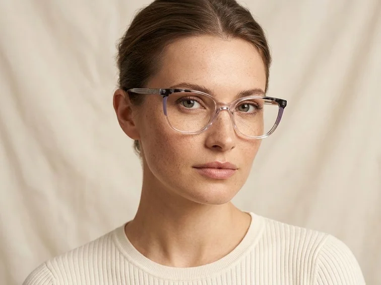 Butterfly Transparent Acetate Glasses #BS2425-0736