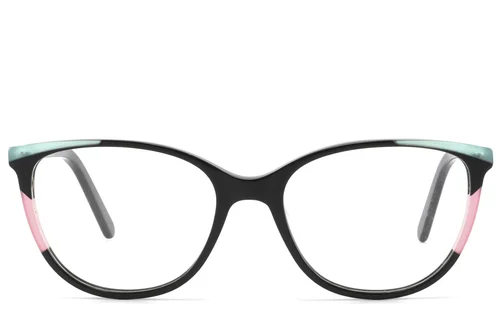 Lunettes papillon en acétate noir #BS2425-0737