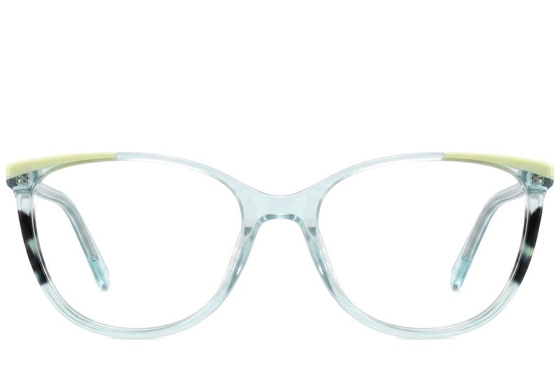 Occhiali in acetato verde farfalla #BS2425-0739