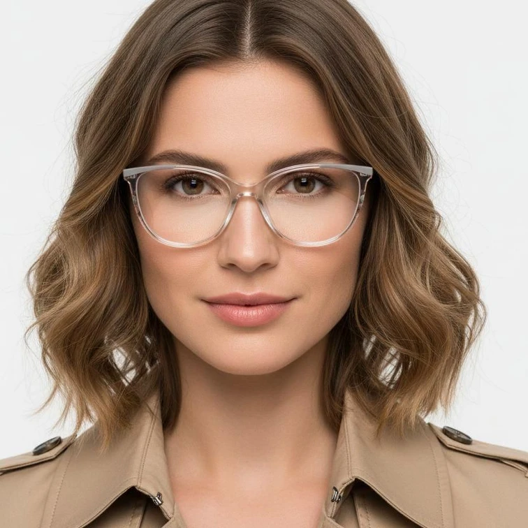 Occhiali in acetato marrone farfalla #BS2425-0741