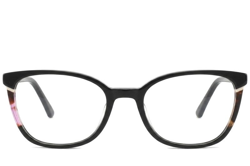 Butterfly Black Acetate Glasses #BS2425-0743