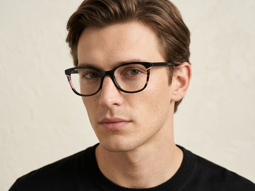 Butterfly Black Acetate Glasses #BS2425-0743