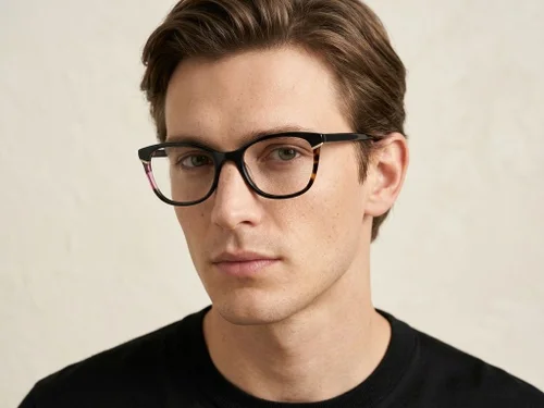 Lunettes papillon en acétate noir #BS2425-0743