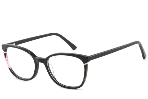 Lunettes papillon en acétate noir #BS2425-0743