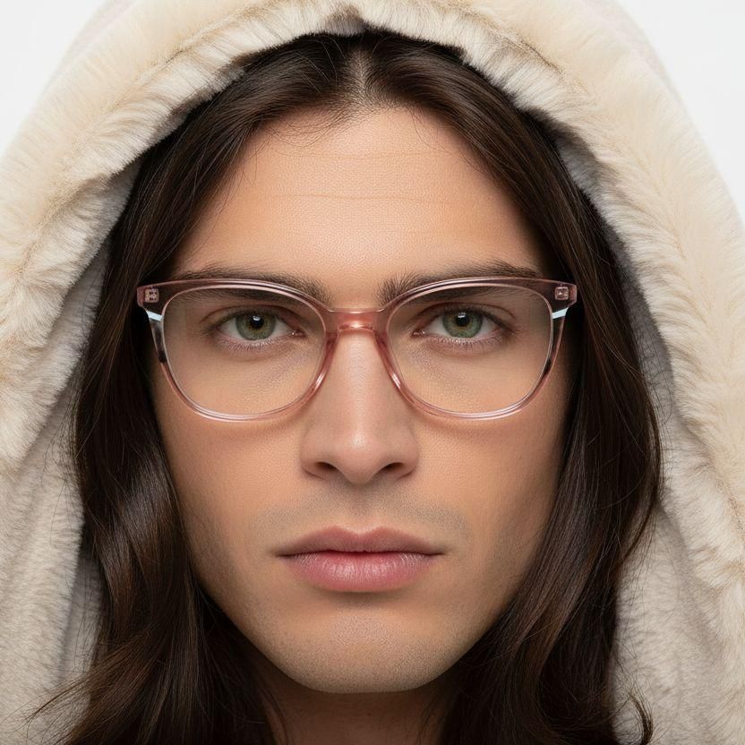 Schmetterlingsrosa Acetatbrille #BS2425-0744